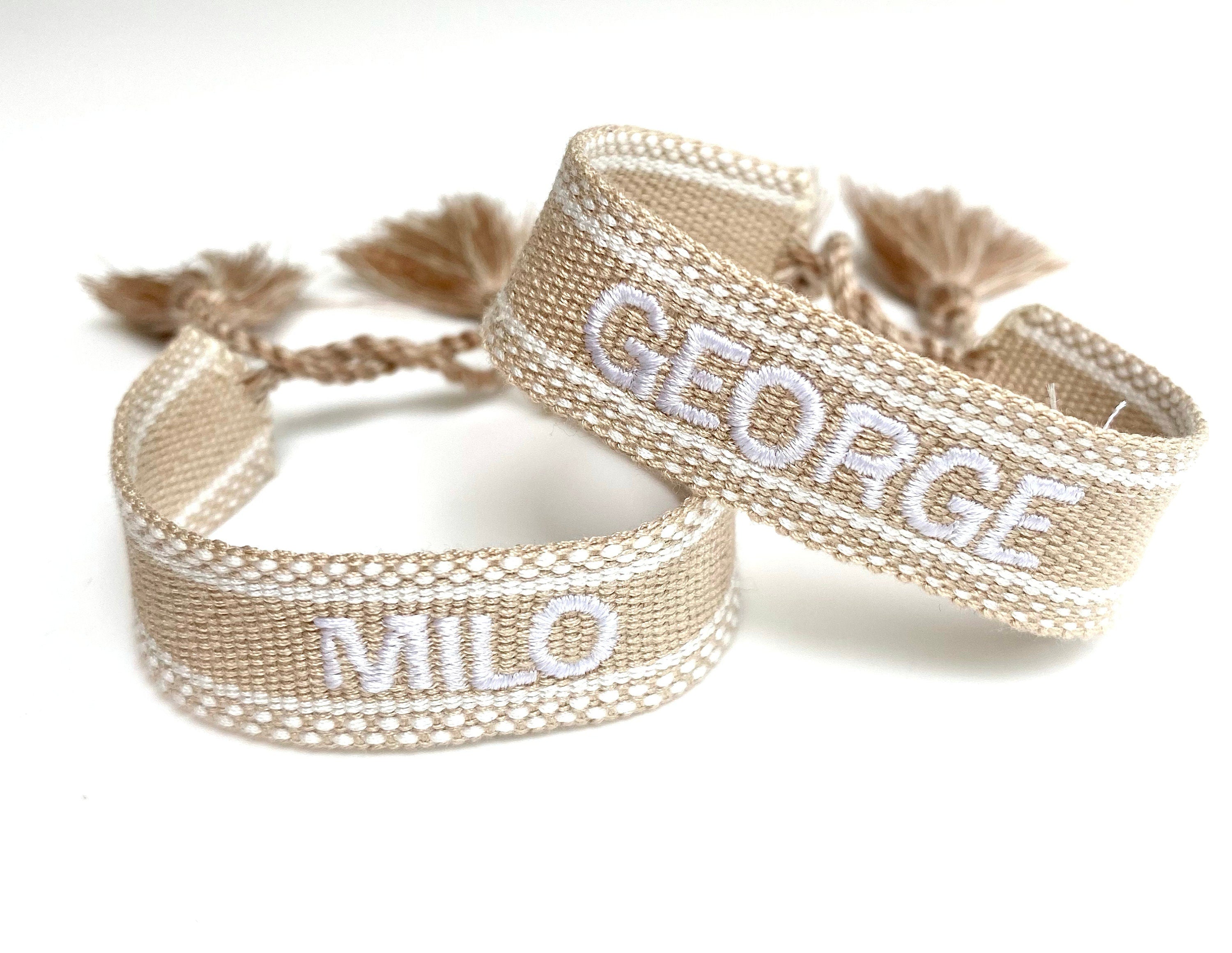 Canvas Personalised Friendship Bracelet-Pink Waters 