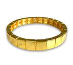 Gold Tarnish Enamel TILE Bracelet-Pink Waters 