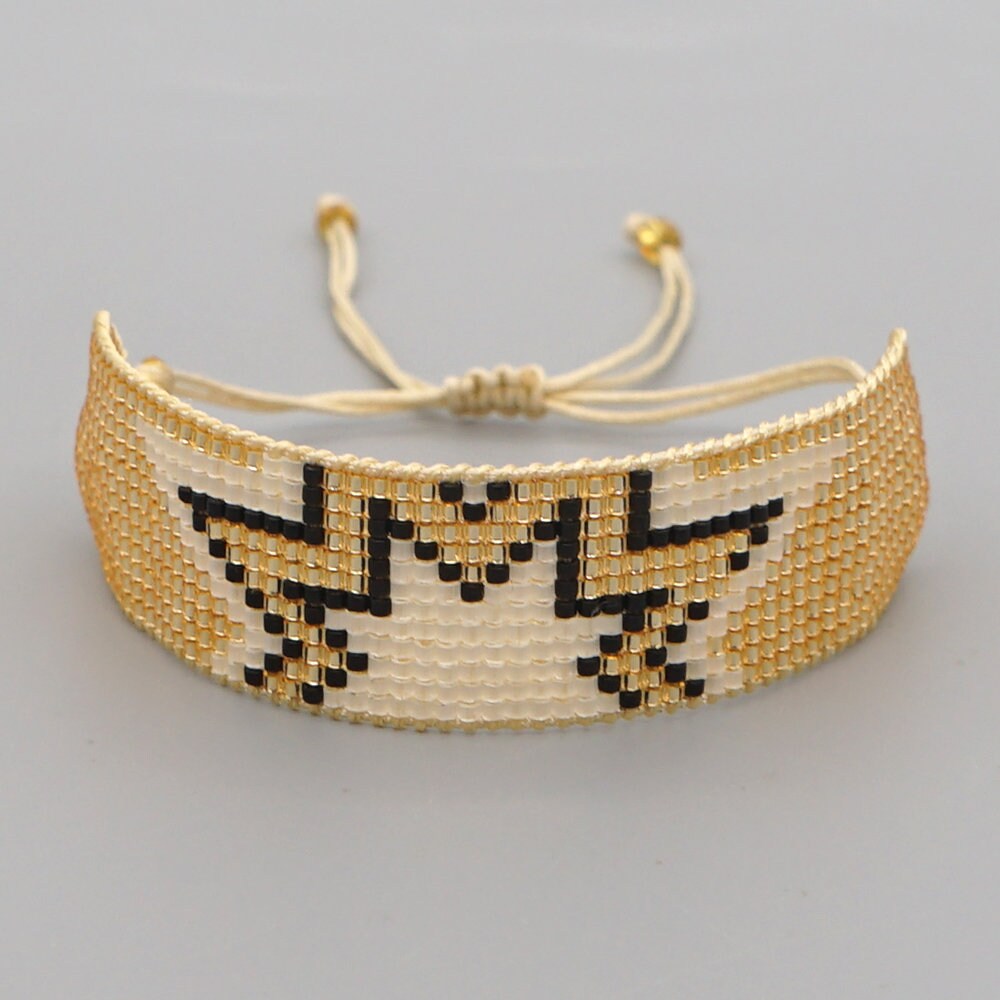MIYUKI Beaded Stack. bohemian style beaded bracelets. - Pink Waters 