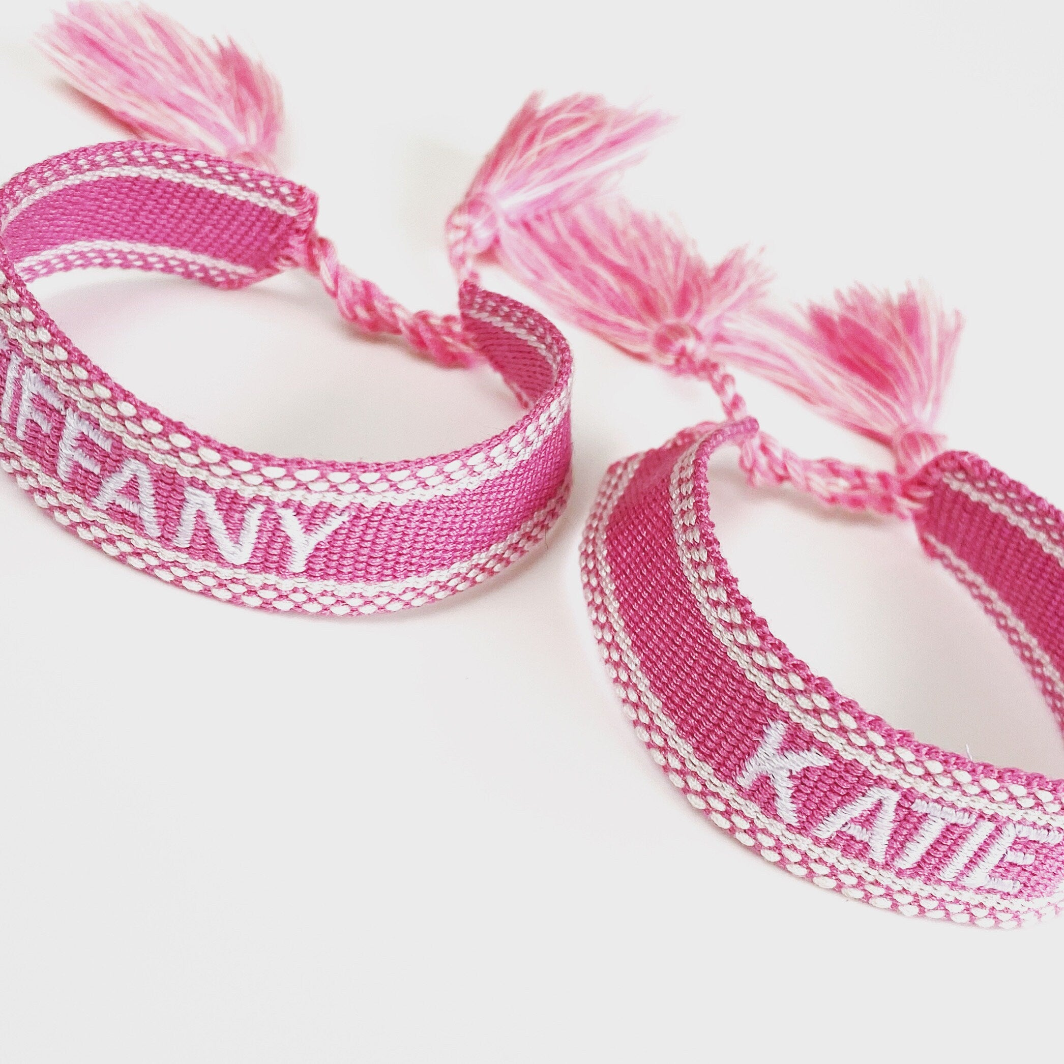 Canvas Personalised Friendship Bracelet-Pink Waters 