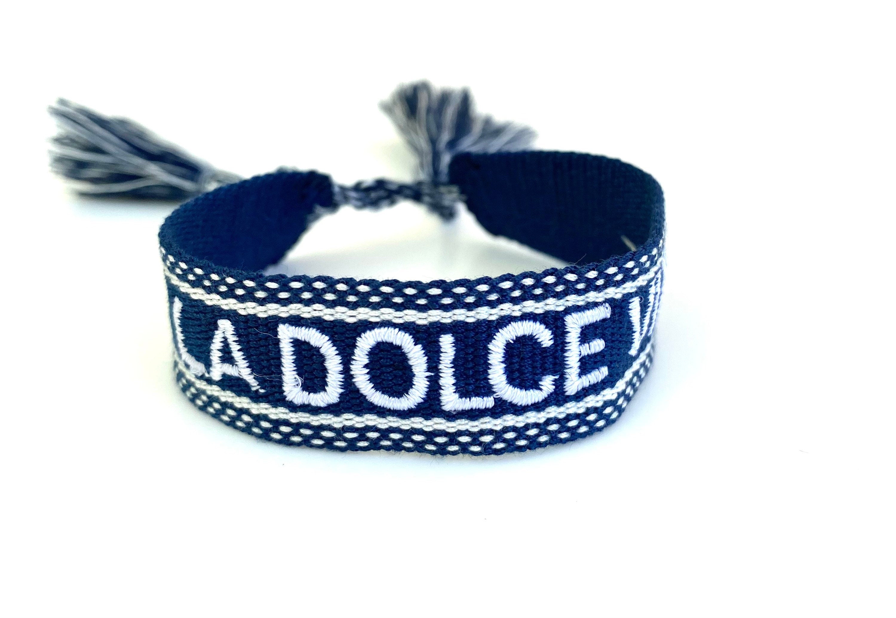 Canvas Personalised Friendship Bracelet-Pink Waters 