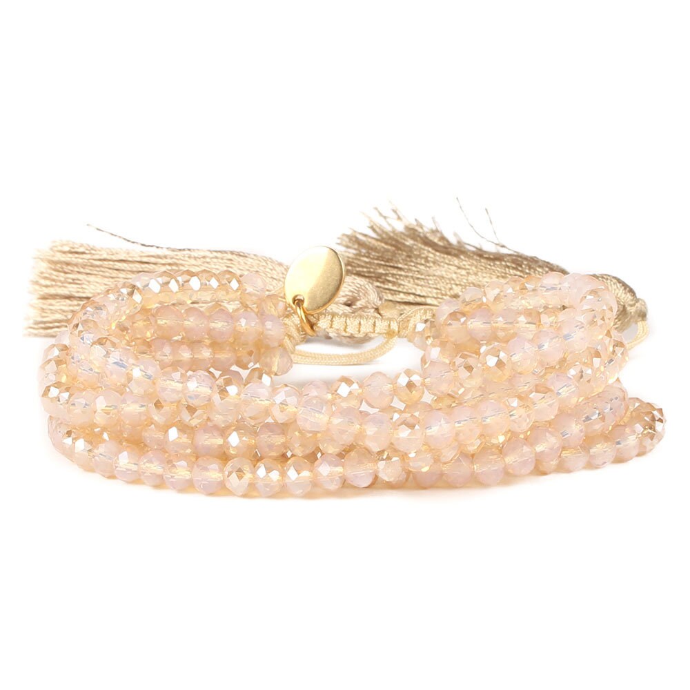 MIYUKI Beaded Stack. bohemian style beaded bracelets. - Pink Waters 