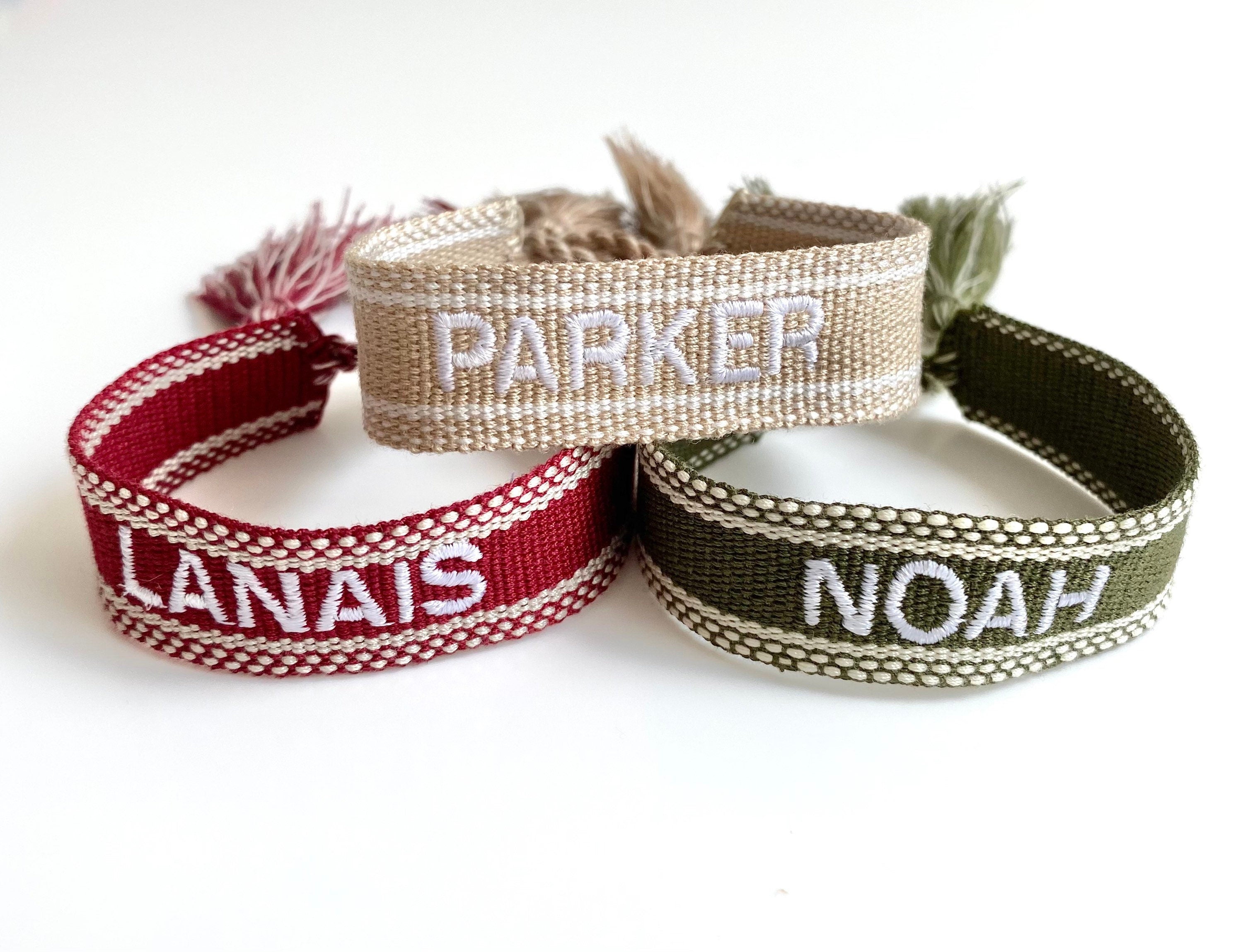 Canvas Personalised Friendship Bracelet-Pink Waters 