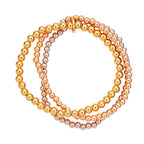 Heart & Star Beaded Layering Bracelet ( Various Stack Options)- Gold-Pink Waters 
