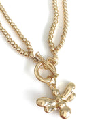 EMILY Bee Pendant Necklace - Gold-Pink Waters 