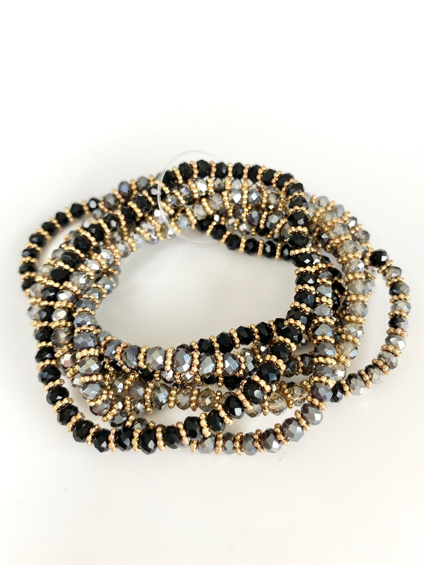 Multi Row Crystal Beaded Bracelet ( Various Colours) - Pink Waters 