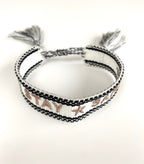 Canvas Friendship Bracelet - Bridesmaid/Good Vibes Only/Stay Safe-Pink Waters 