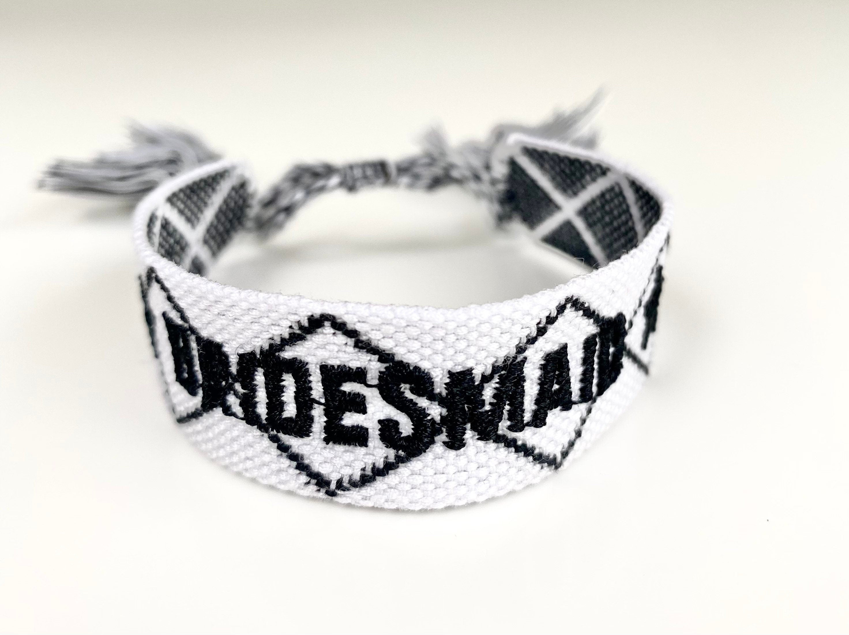 Canvas Friendship Bracelet - Bridesmaid/Good Vibes Only/Stay Safe-Pink Waters 