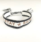 Canvas Friendship Bracelet - Bridesmaid/Good Vibes Only/Stay Safe-Pink Waters 