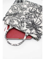 Black Tiger print canvas tote-Pink Waters 