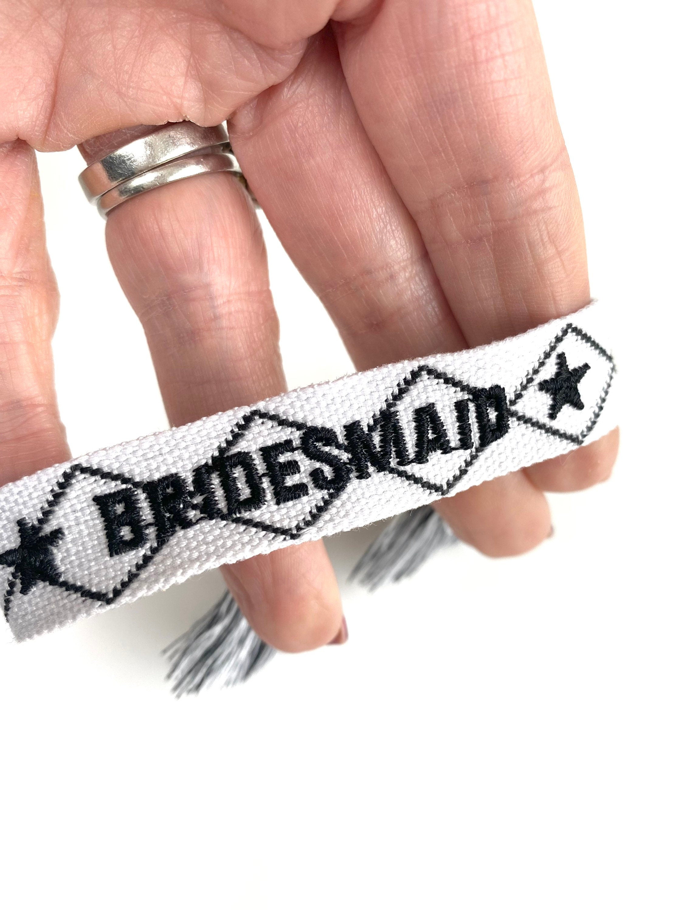Canvas Friendship Bracelet - Bridesmaid/Good Vibes Only/Stay Safe-Pink Waters 