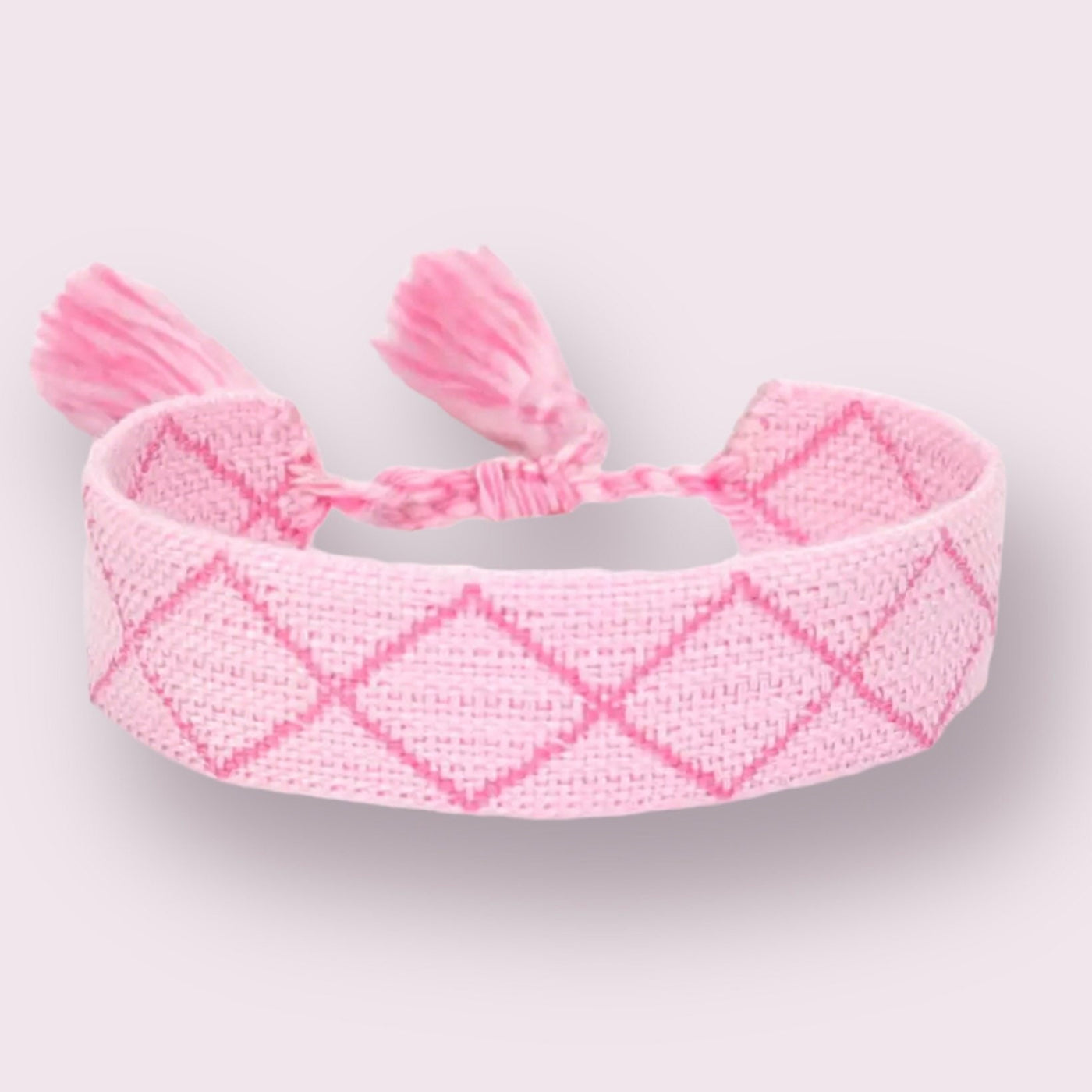 Canvas/Woven Personalised Friendship Bracelet - Pink Waters 
