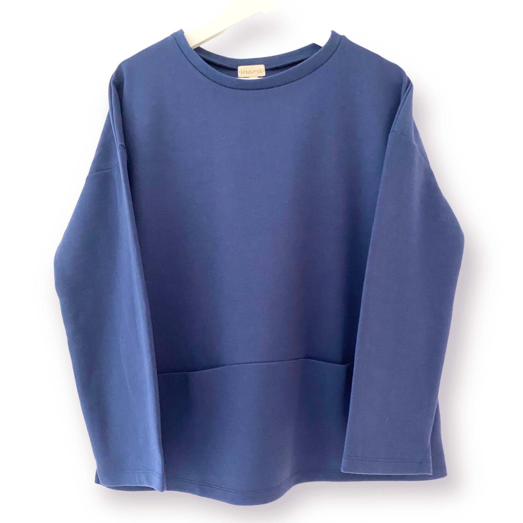 Sweatshirt with wide waist/pockets-Pink Waters 