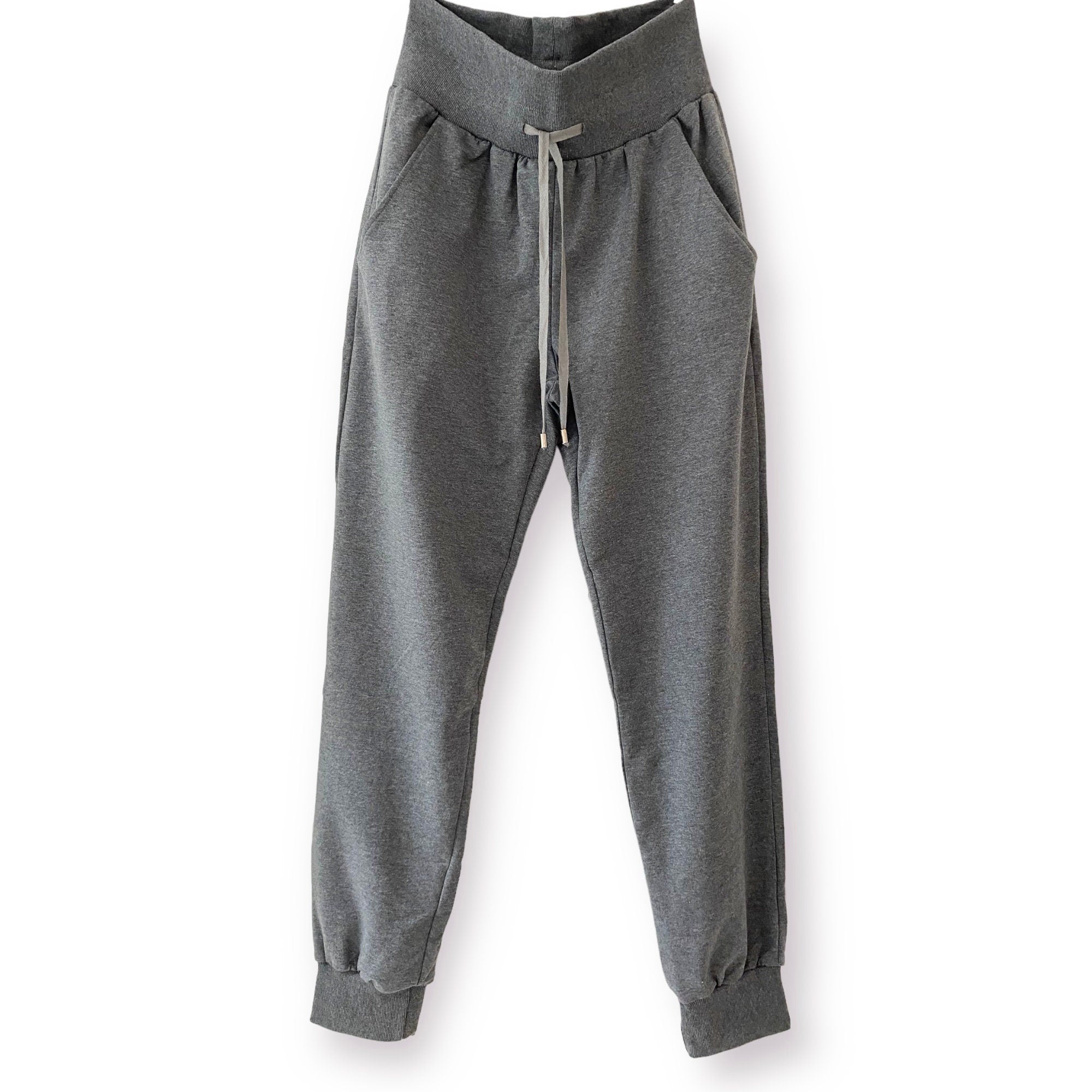 Classic Grey Jogger with Deep Waist Band-Pink Waters 