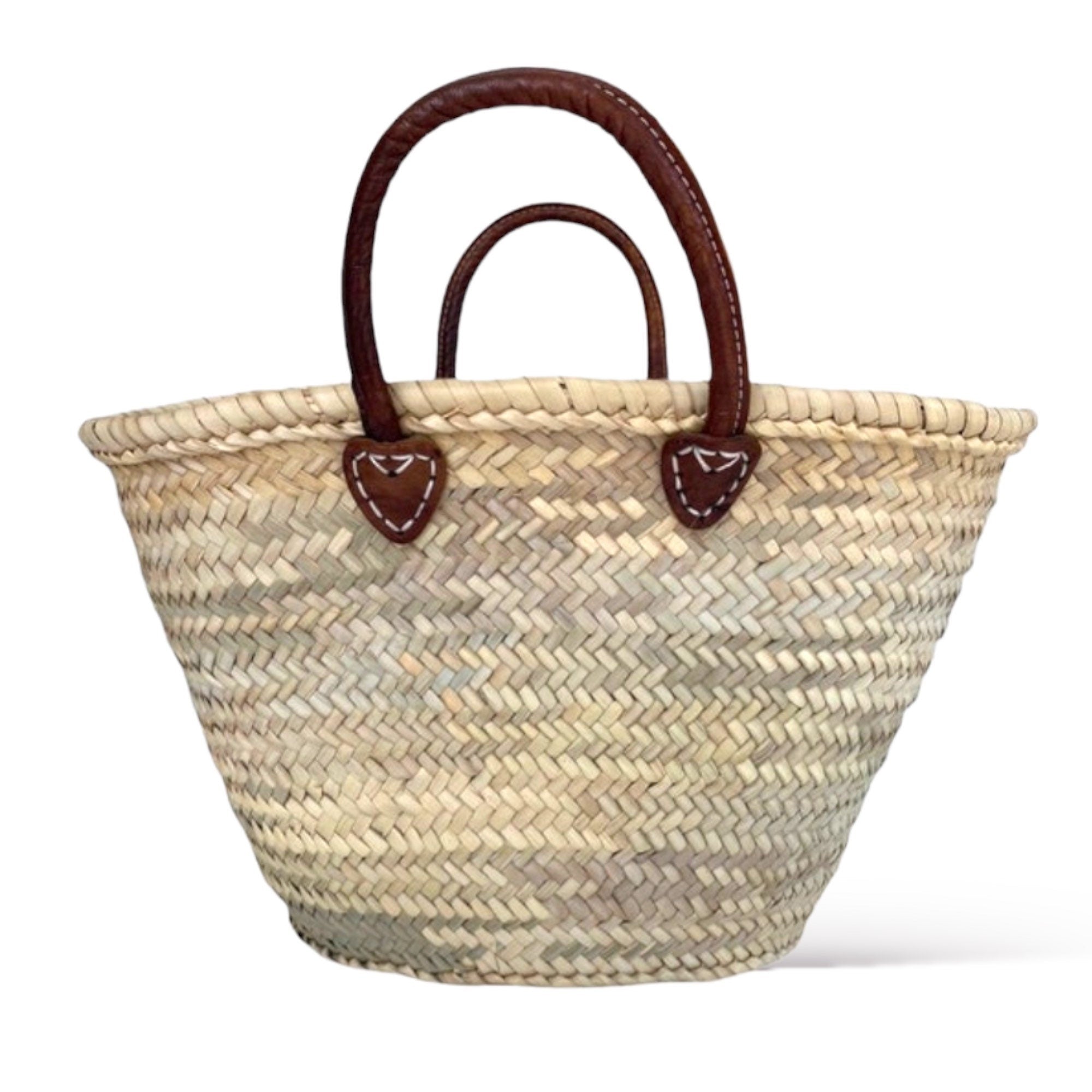 Maya - Small Basket with Dark Handles-Pink Waters 