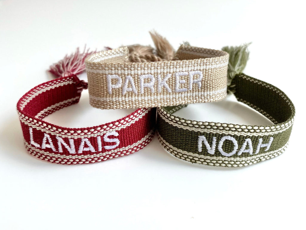 Canvas Personalised Friendship Bracelet-Pink Waters 