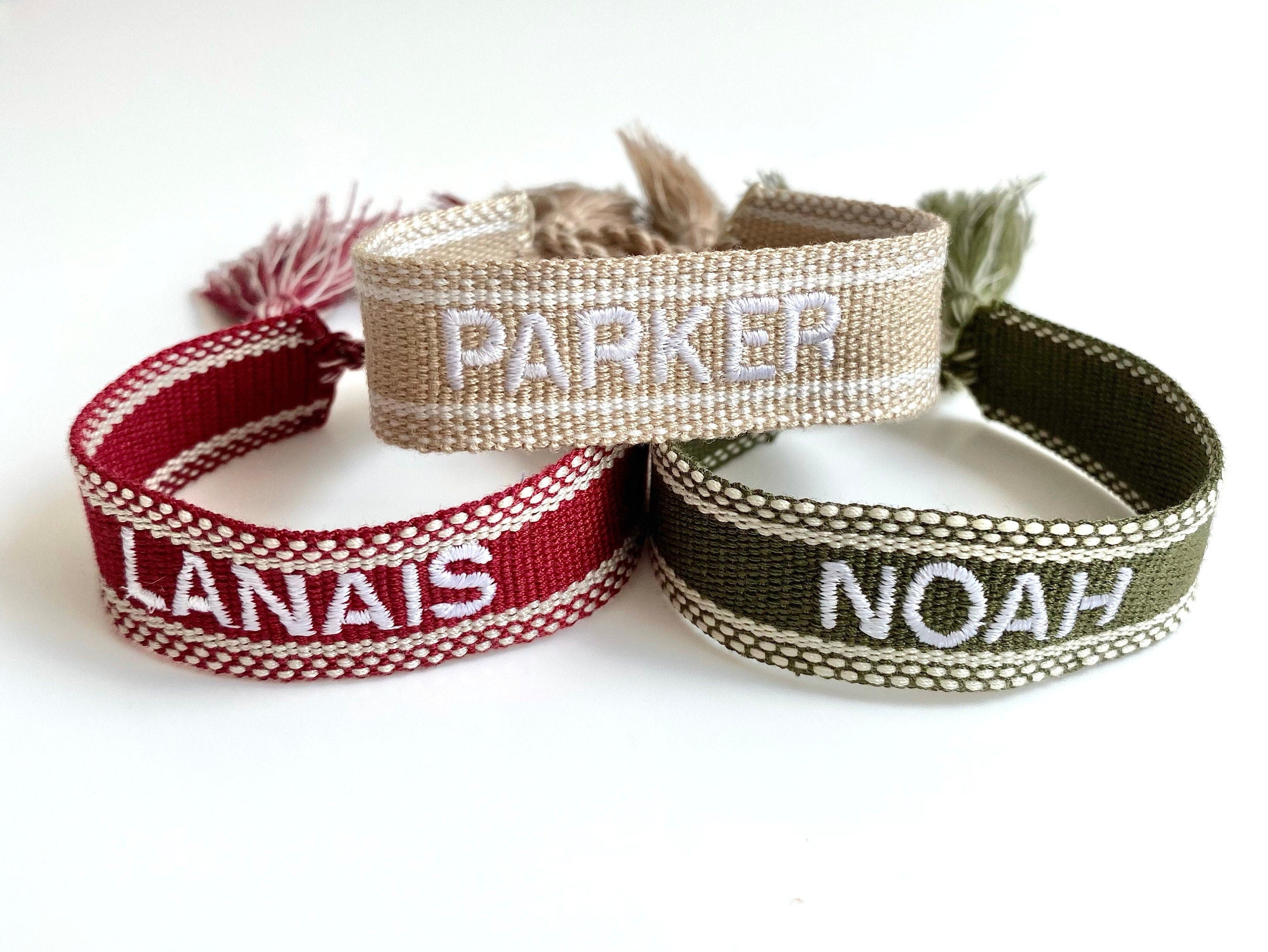Canvas Personalised Friendship Bracelet-Pink Waters 