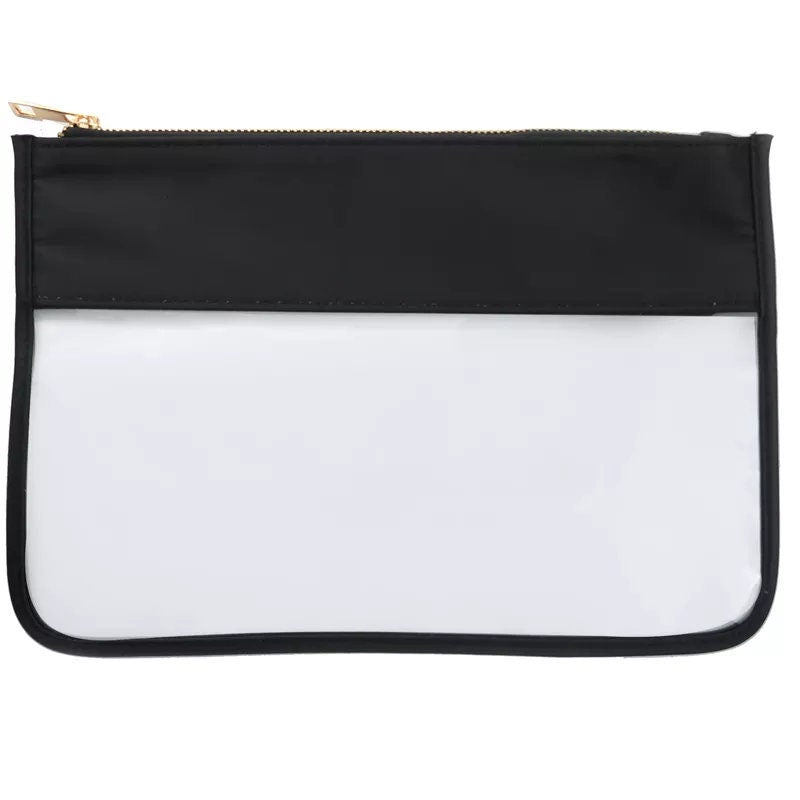 Clear Make up Cosmetic Toiletry Bags Waterproof Transparent PVC Bag Cosmetic. Various Colours-Pink Waters 