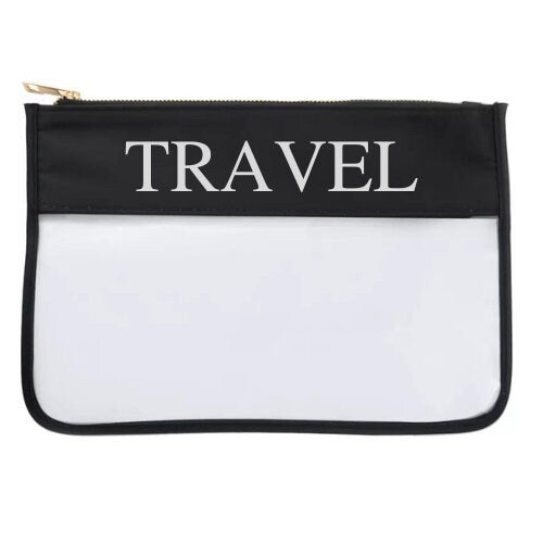 Clear Make up Cosmetic Toiletry Bags Waterproof Transparent PVC Bag Cosmetic. Various Colours-Pink Waters 