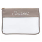 Clear Make up Cosmetic Toiletry Bags Waterproof Transparent PVC Bag Cosmetic. Various Colours-Pink Waters 