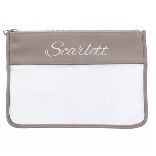Clear Make up Cosmetic Toiletry Bags Waterproof Transparent PVC Bag Cosmetic. Various Colours-Pink Waters 